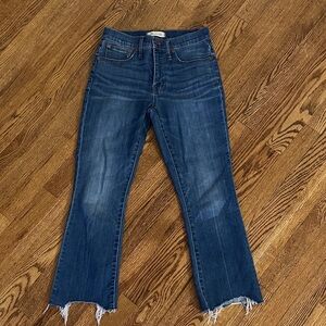 Madewell Dark Boot Cut Ankle Jeans